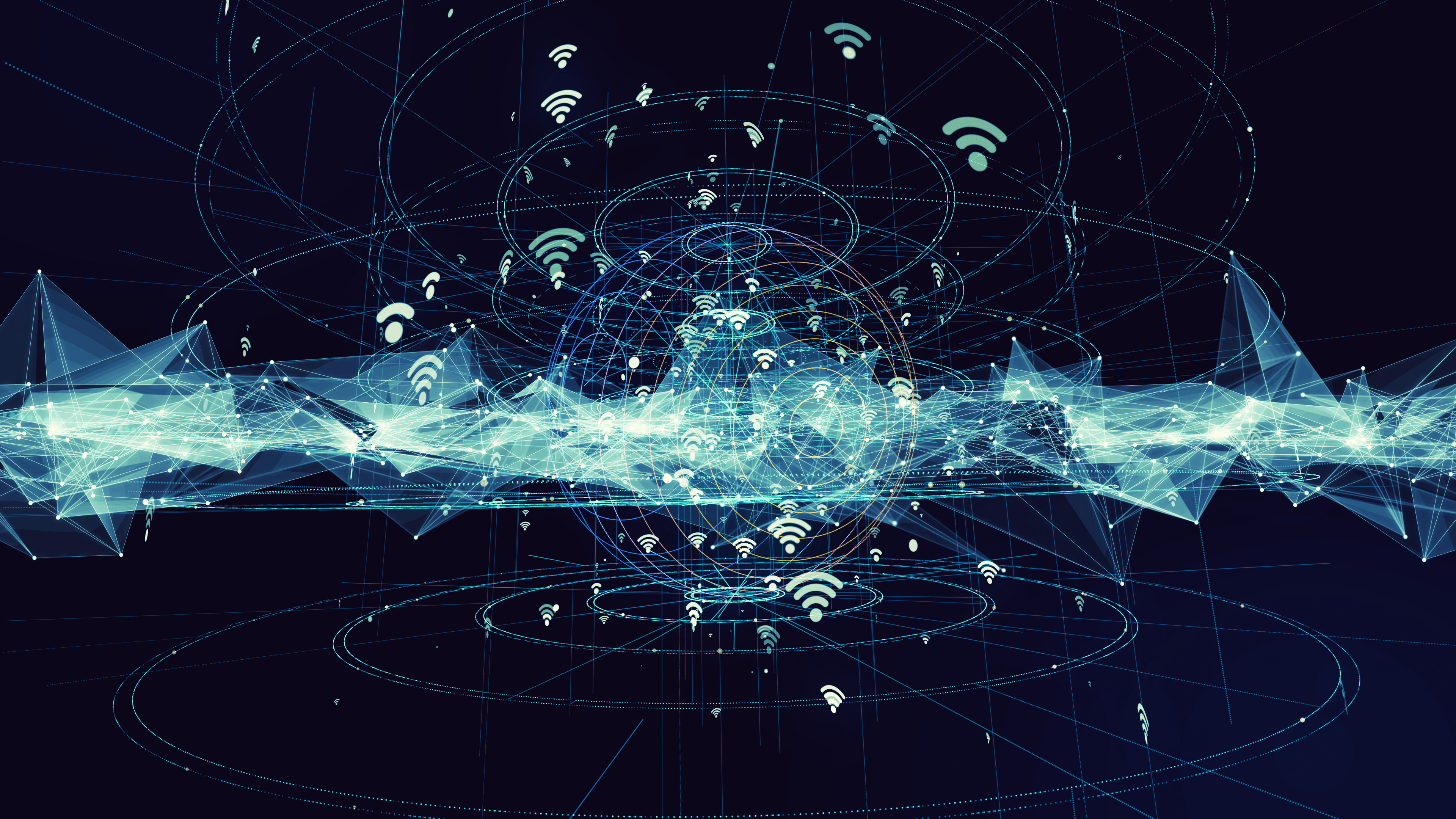 Representación del mundo de redes globalizado como la Bluetooth o el Wifi